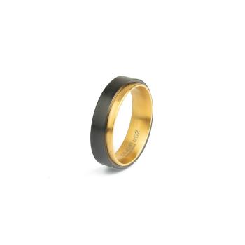 Zweifarbiger Ring aus Titan - Tendo Gold Black